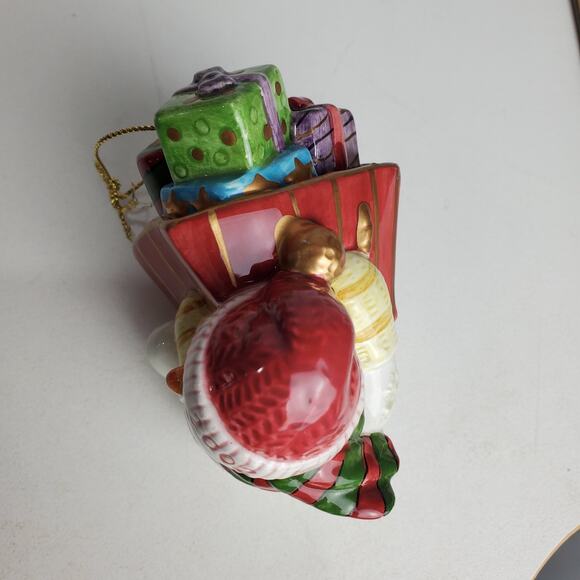 Fitz & Floyd Snowman Ornament Frosty Folks 2002 Ceramic Christmas Holiday Winter - Picture 7 of 9